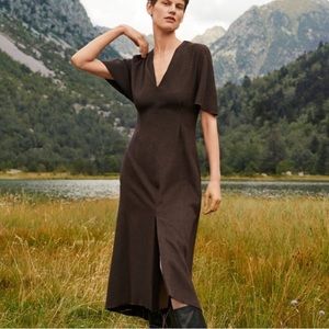 Mango Committed Recycled Wool Dress NWT Small